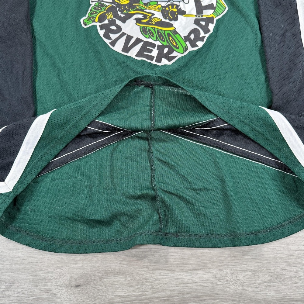 Vintage Sacramento River Rats Hockey Jersey Mens XL Green RHI Hockey CCM 90s - Picture 8 of 11